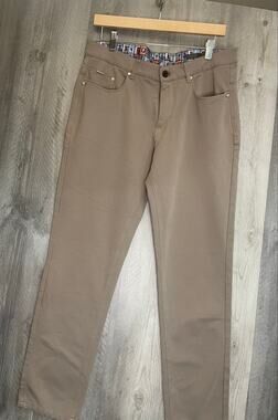 Au Noir Mens Pants Size 33 Brown Tan 5 Pocket Straight Leg Designer